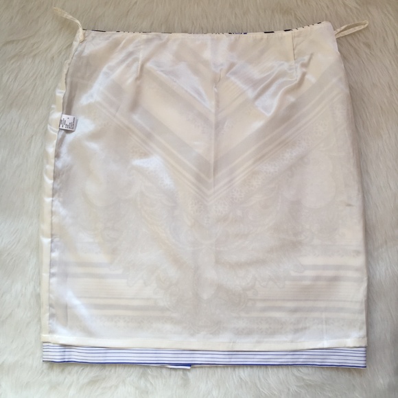 Antonio Melanie Blue & White Pencil Skirt Size 14 - Picture 5 of 10